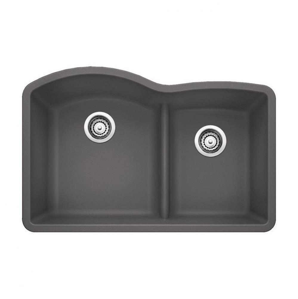 SILGRANIT® Double Bowl 60/40 Offset Low Divide Undermount Sink