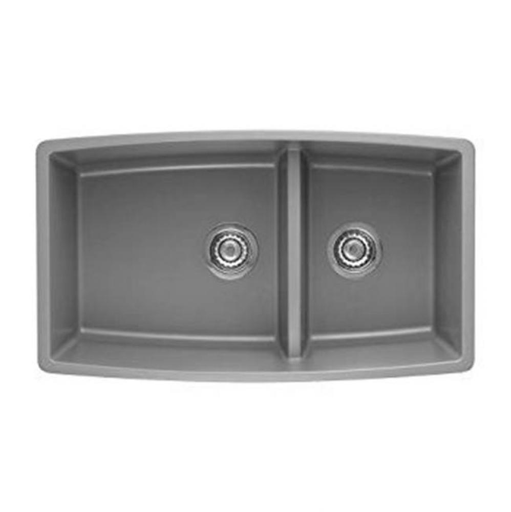 SILGRANIT® Double Bowl 60/40 Offset Low Divide Undermount Sink