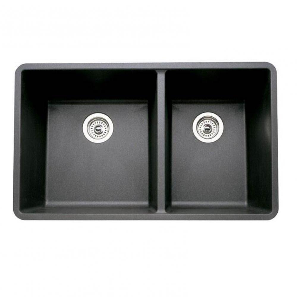 SILGRANIT® Double Bowl 60/40 Offset Undermount Sink