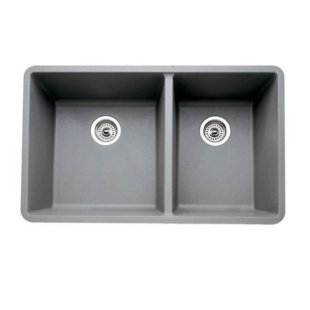 SILGRANIT® Double Bowl 60/40 Offset Undermount Sink