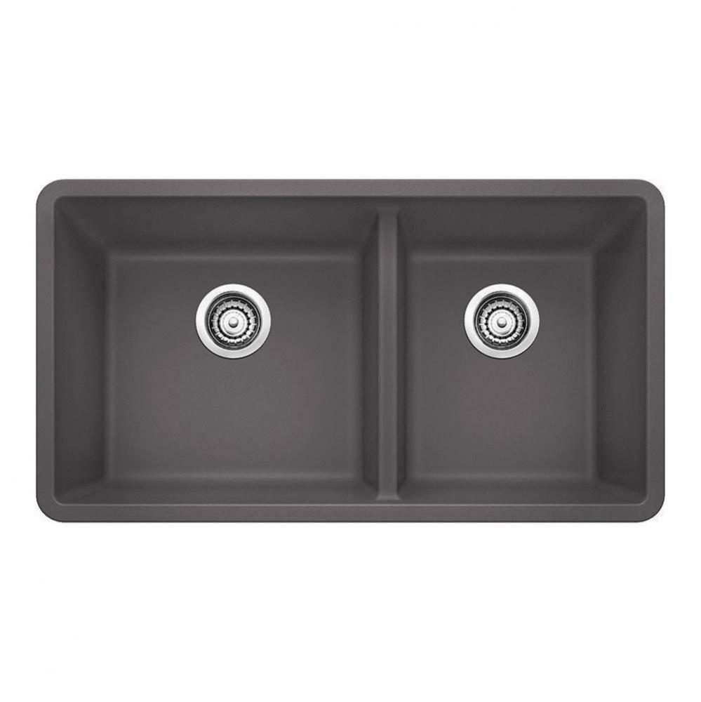 SILGRANIT® Double Bowl 60/40 Offset Undermount Sink