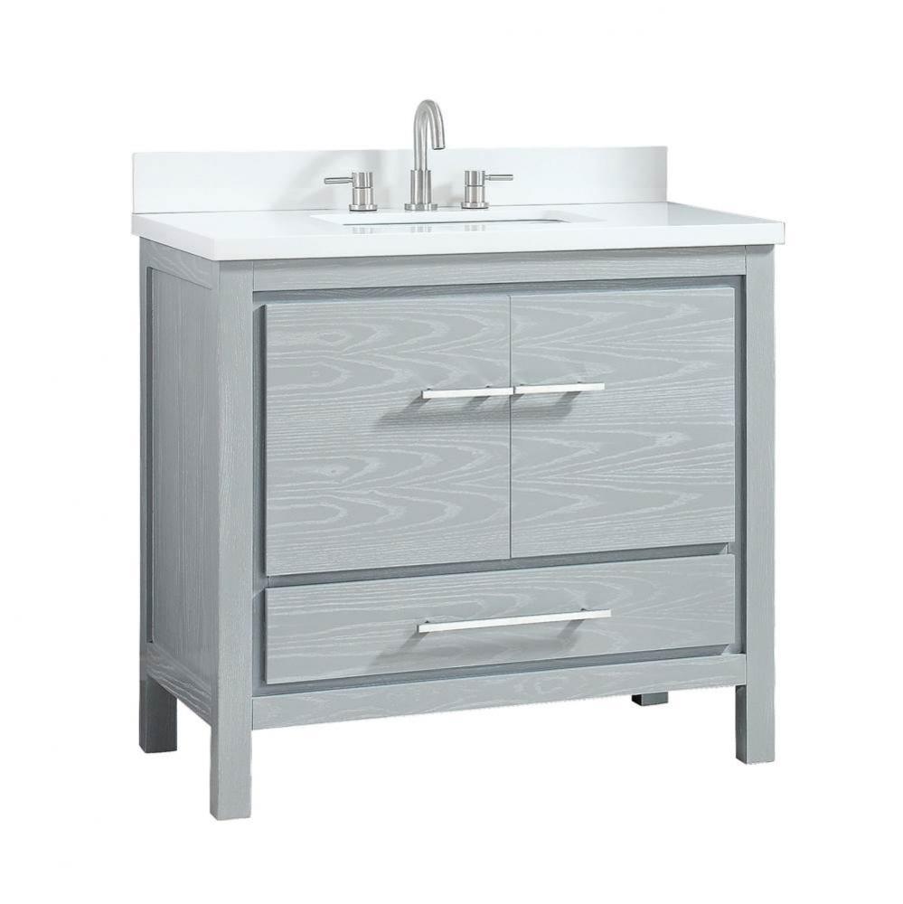 Andressa® Eclectic 37'' Single Bowl Bathroom Vanity