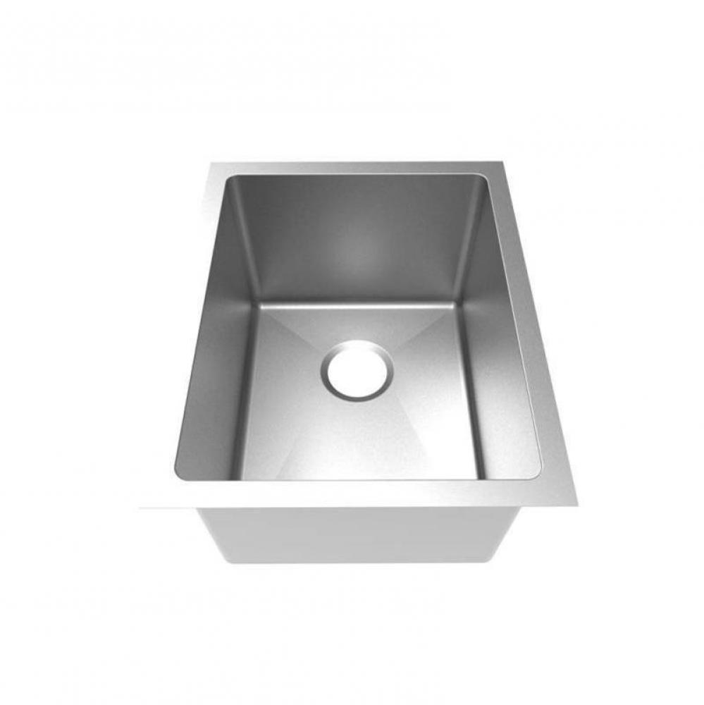 16 Gauge Near Zero Radius Single Bowl Sink