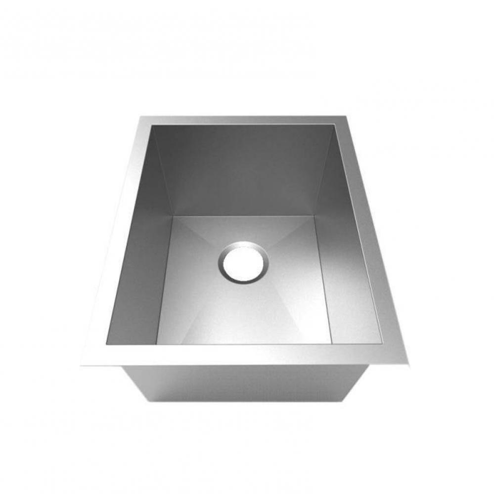 16 Gauge Zero Radius Single Bowl Sink