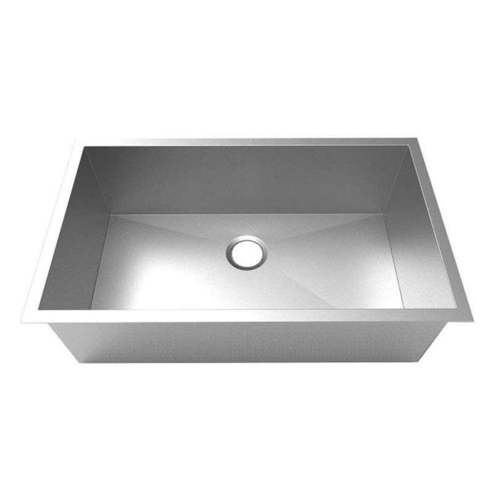 16 Gauge Zero Radius Single Bowl Sink