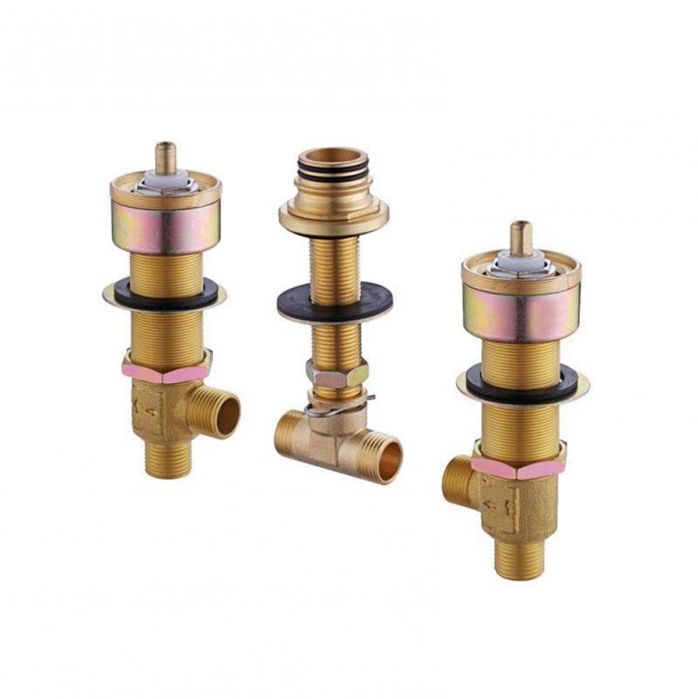 3 Hole Low Profile Roman Tub Rough-In Valve