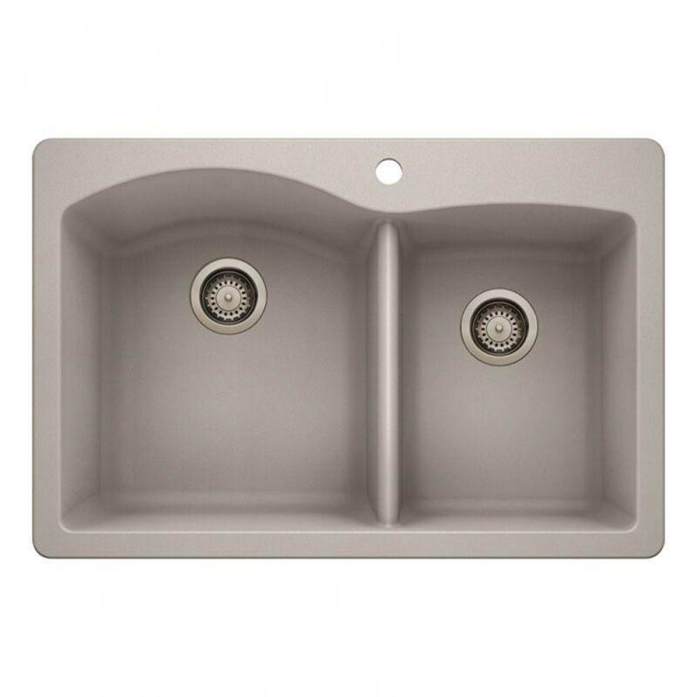SILGRANIT® Double Bowl 60/40 Offset Dual Mount Sink