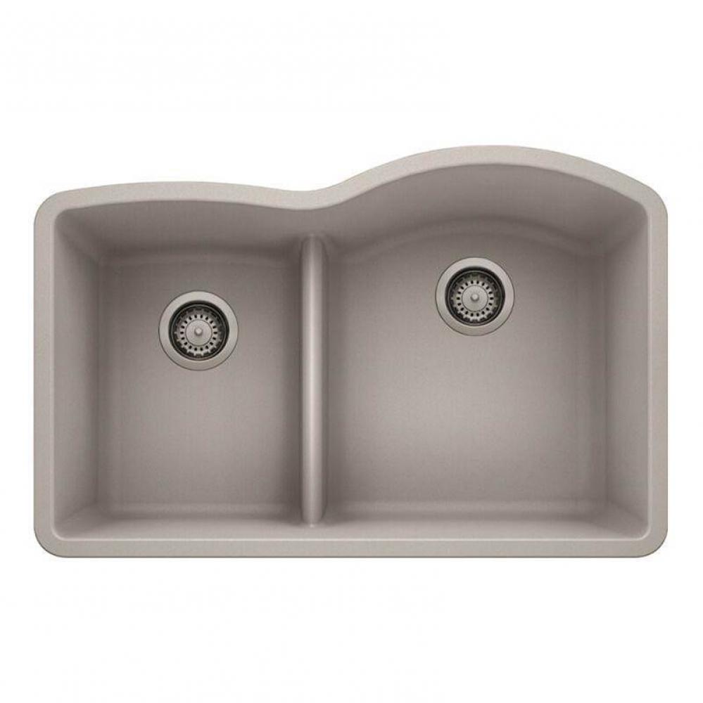 SILGRANIT® Double Bowl 40/60 Offset Low Divide Undermount Sink