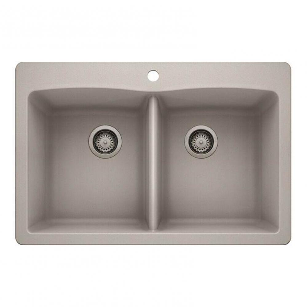 SILGRANIT® Double Bowl 50/50 Dual Mount Sink