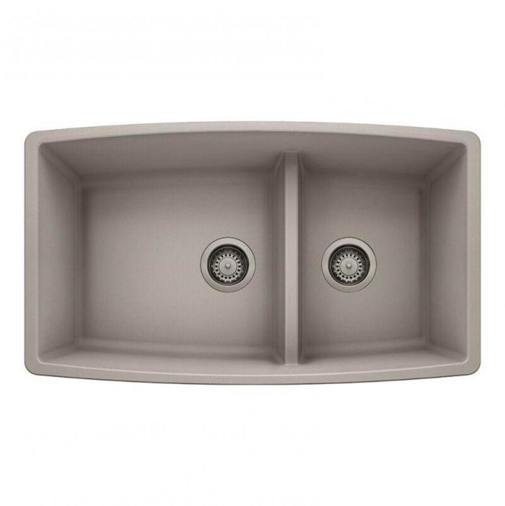 SILGRANIT® Double Bowl 60/40 Offset Low Divide Undermount Sink