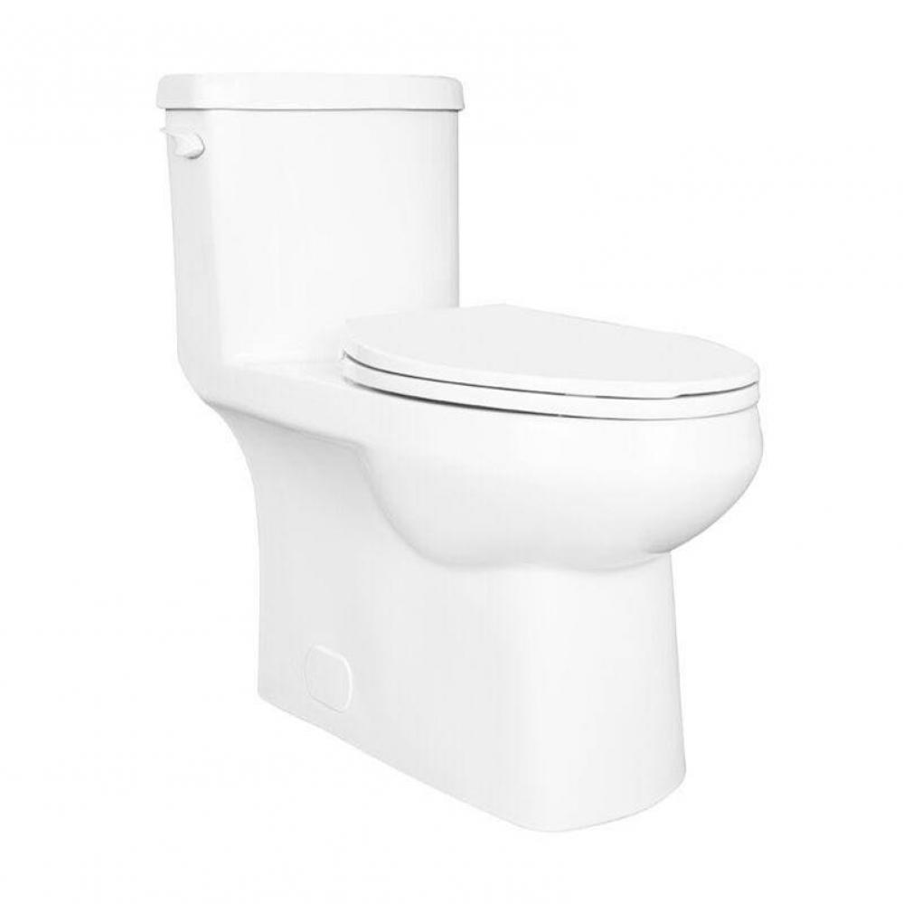 Piazza Elongated, One Piece, Comfortable Height (ADA) 12'' Toilet with Siphon Jet Flush