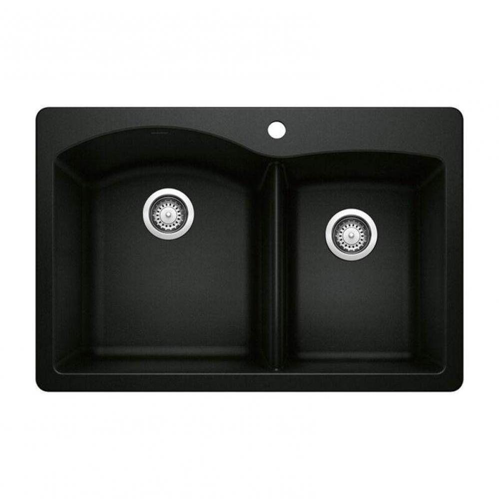 SILGRANIT Double Bowl 60/40 Offset Dual Mount Sink