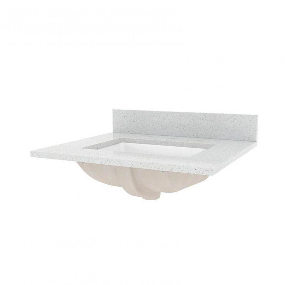 Andressa 25'' White Engineered Stone Vanity Top