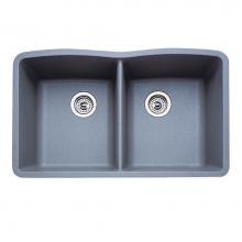 Luxart LX440183 - SILGRANIT® Double Bowl 50/50 Undermount Sink