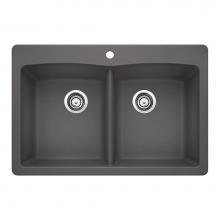 Luxart LX441466 - SILGRANIT® Double Bowl 50/50 Dual Mount Sink