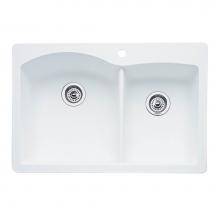 Luxart LX440216 - SILGRANIT® Double Bowl 60/40 Offset Dual Mount Sink