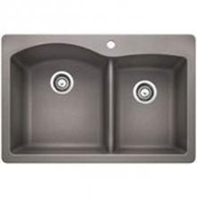Luxart LX440214 - SILGRANIT® Double Bowl 60/40 Offset Dual Mount Sink