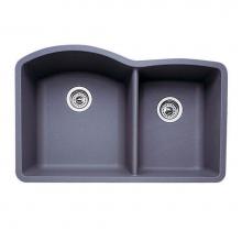Luxart LX440178 - SILGRANIT® Double Bowl 60/40 Offset Undermount Sink