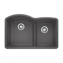 Luxart LX441591 - SILGRANIT® Double Bowl 60/40 Offset Low Divide Undermount Sink