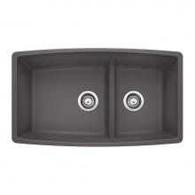 Luxart LX441474 - SILGRANIT® Double Bowl 60/40 Offset Low Divide Undermount Sink