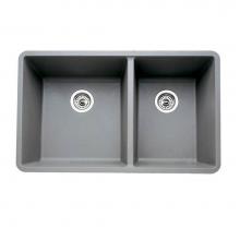 Luxart LX441130 - SILGRANIT® Double Bowl 60/40 Offset Undermount Sink