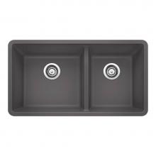 Luxart LX441479 - SILGRANIT® Double Bowl 60/40 Offset Undermount Sink