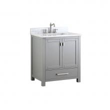 Luxart LXVANITYAM31CG - Andressa® Modern 31'' Single Bowl Bathroom Vanity