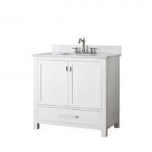 Luxart LXVANITYAM37WT - Andressa® Modern 37'' Single Bowl Bathroom Vanity