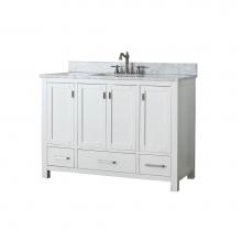 Luxart LXVANITYAM49WT - Andressa® Modern 49'' Single Bowl Bathroom Vanity