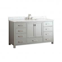 Luxart LXVANITYAM61CG - Andressa® Modern 61'' Single Bowl Bathroom Vanity