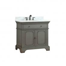 Luxart LXVANITYAC37FG - Andressa® Classic 37'' Single Bowl Bathroom Vanity