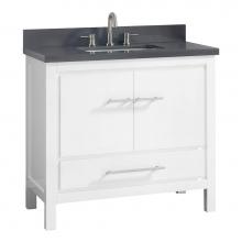 Luxart LXVANITYAE37WT - Andressa® Eclectic 37'' Single Bowl Bathroom Vanity