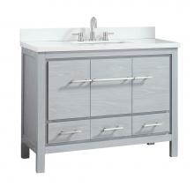 Luxart LXVANITYAE43SSG - Andressa® Eclectic 43'' Single Bowl Bathroom Vanity