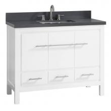 Luxart LXVANITYAE43WT - Andressa® Eclectic 43'' Single Bowl Bathroom Vanity