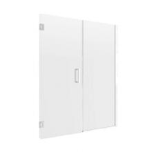 Luxart MOHG6074CL-SV - Modern Frameless Hinge Shower Door and Inline Panel