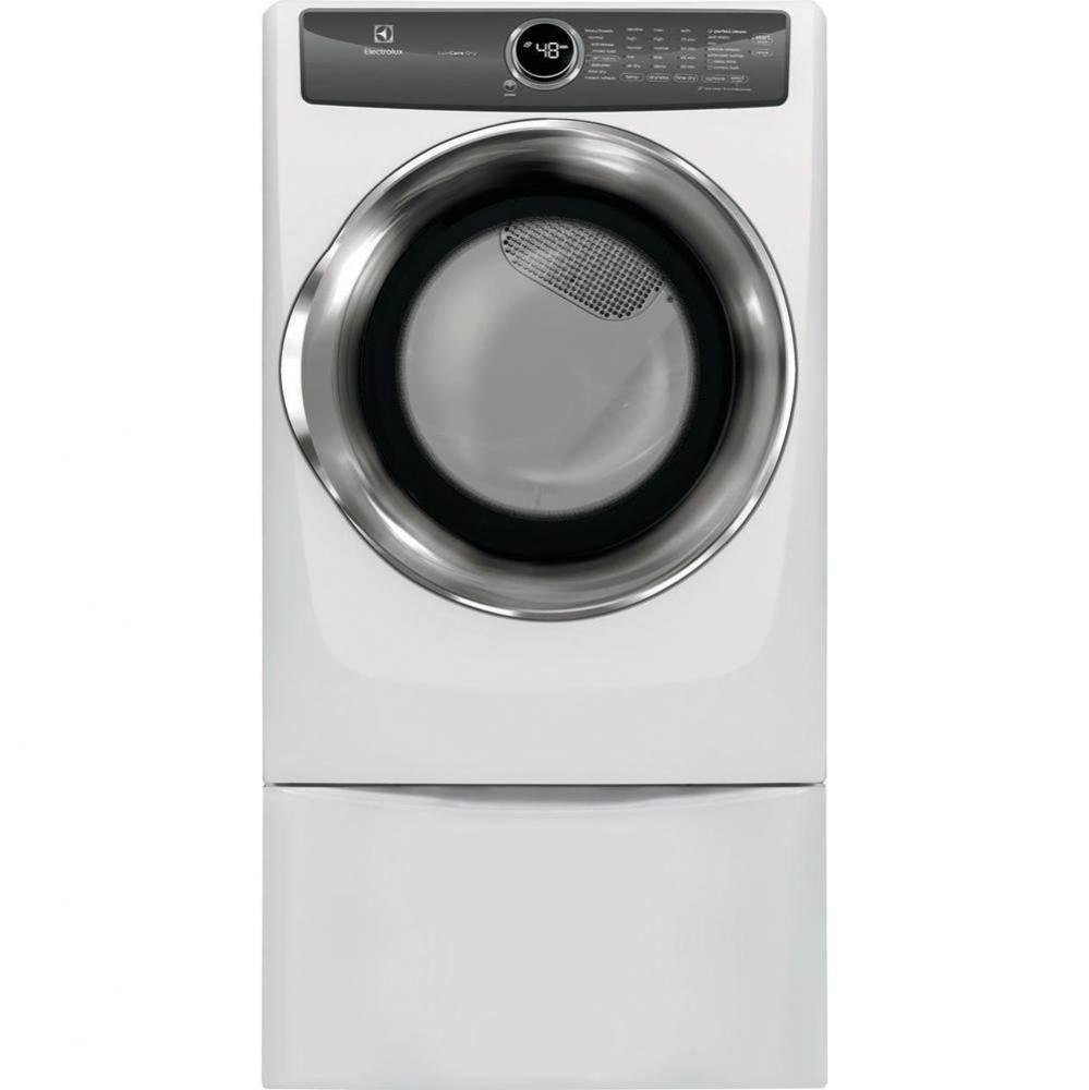 Front Load Perfect Steam Electric Dryer with LuxCare Dry and Instant Refresh - 8.0 Cu. Ft.