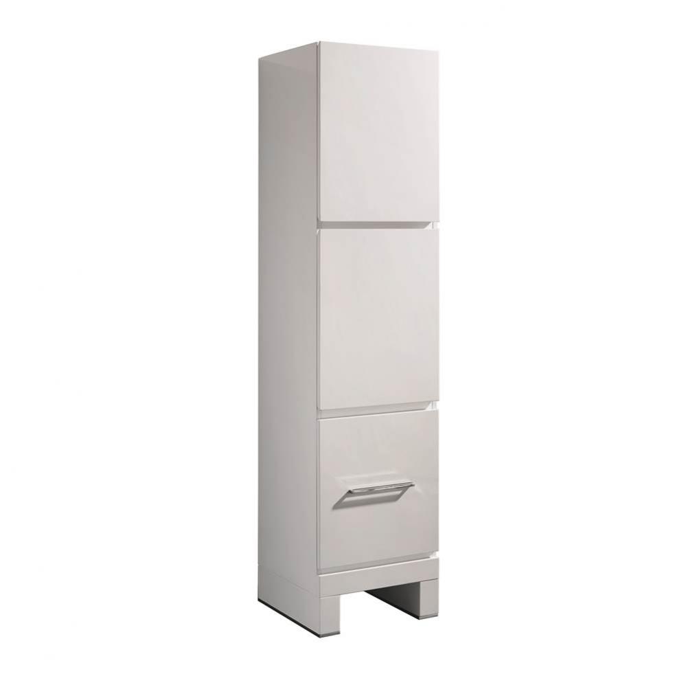 Madeli Vicenza 18'' Free Standing Linen Cabinet R Hinged in Glossy White