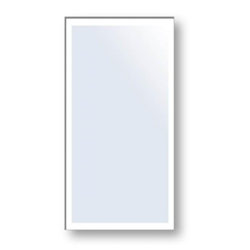 Edge Mirror 24'' X 48'', Frosted Edge. Dual Installation,