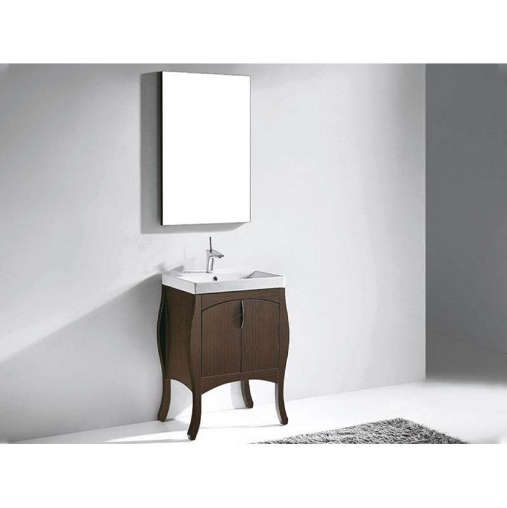 Madeli Sorrento 27'' Free Standing Walnut/HW: Brushed Nickel(BN)