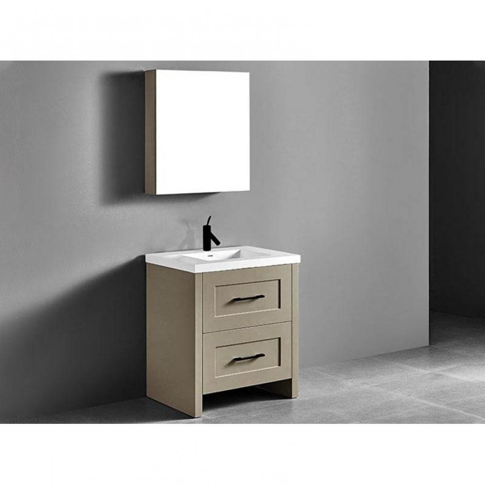 Madeli Retro 30'' Free Standing Vanity Cashmere/HW: Polished Chrome(PC)