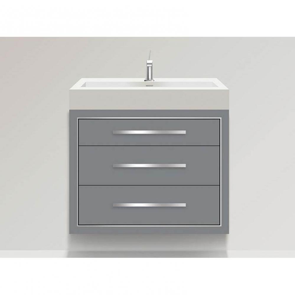 Madeli Euro 30'' Wall Hung Cabinet in Studio Grey Finish