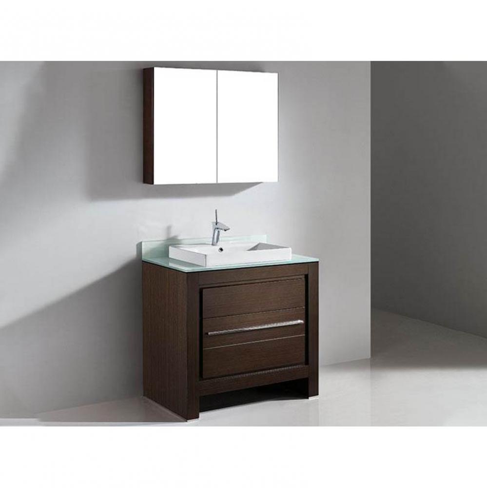 Madeli Retro 36'' Free Standing Vanity Matte White/HW: Polished Chrome(PC)