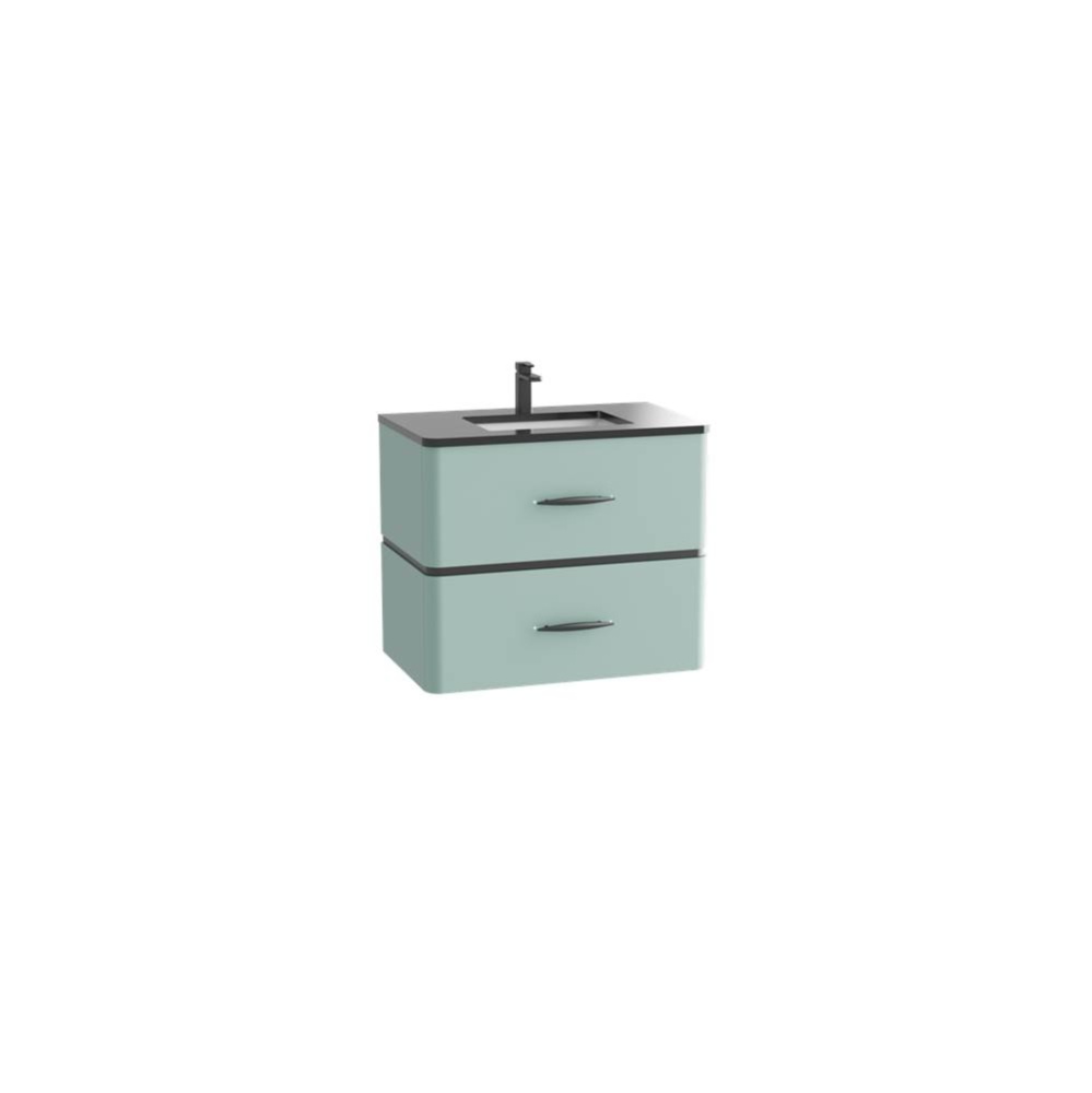 Perla SM 24'' Wall Hung Cabinet Pastel Green/HW: Polished Chrome(PC)
