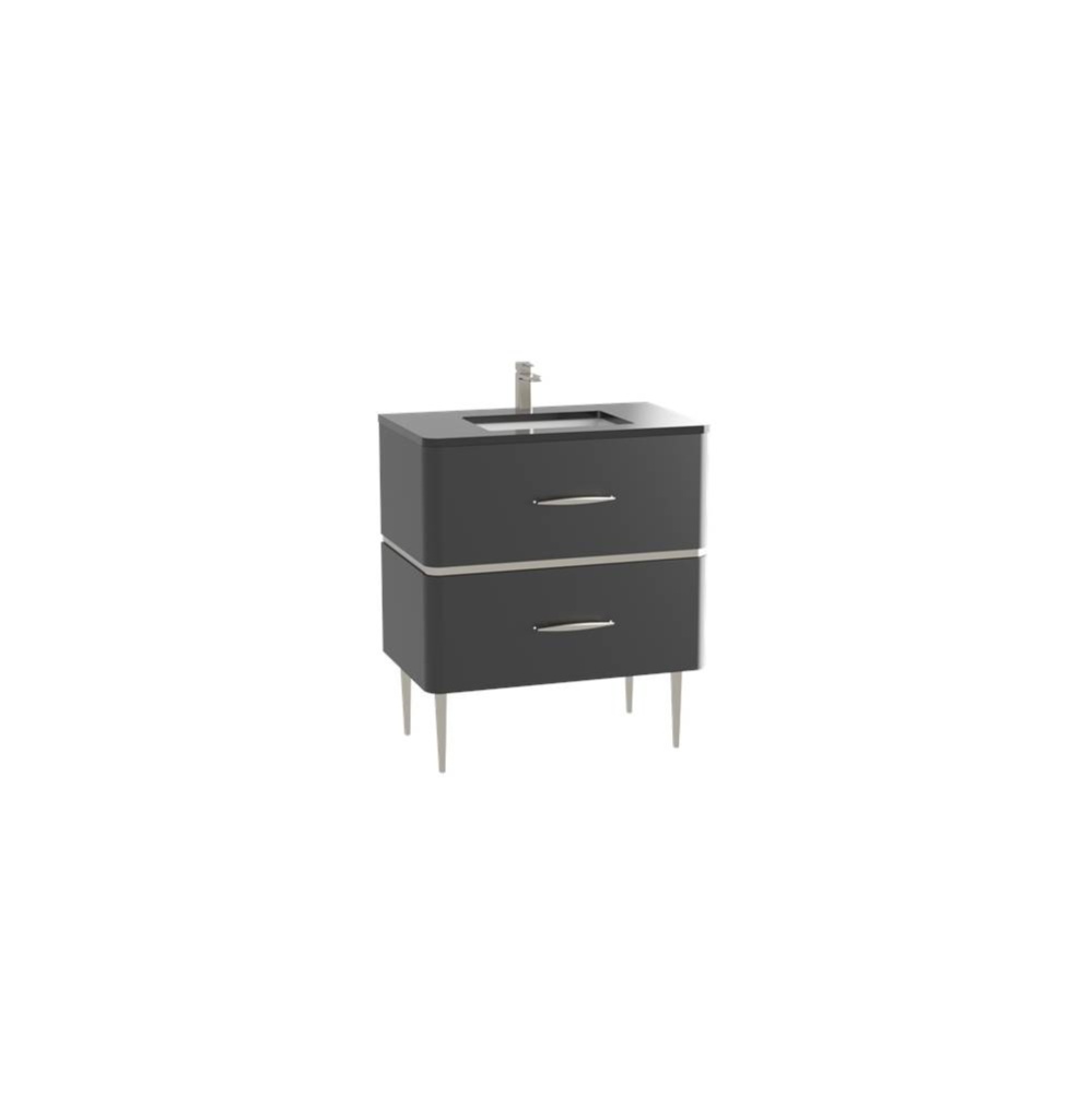 Perla 30'' Free Standing Cabinet Matte Black/HW: Polished Chrome(PC)