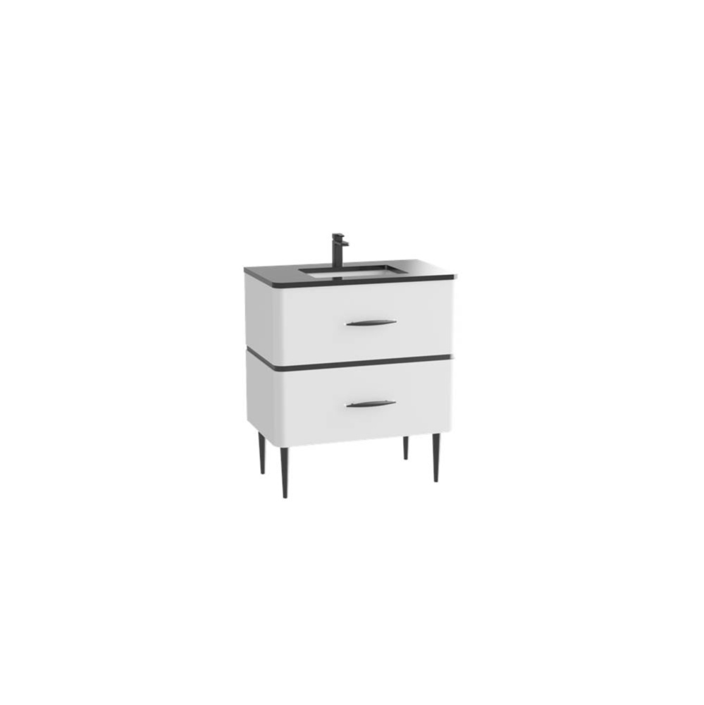Perla 36'' Free Standing Cabinet White/HW: Polished Chrome(PC)