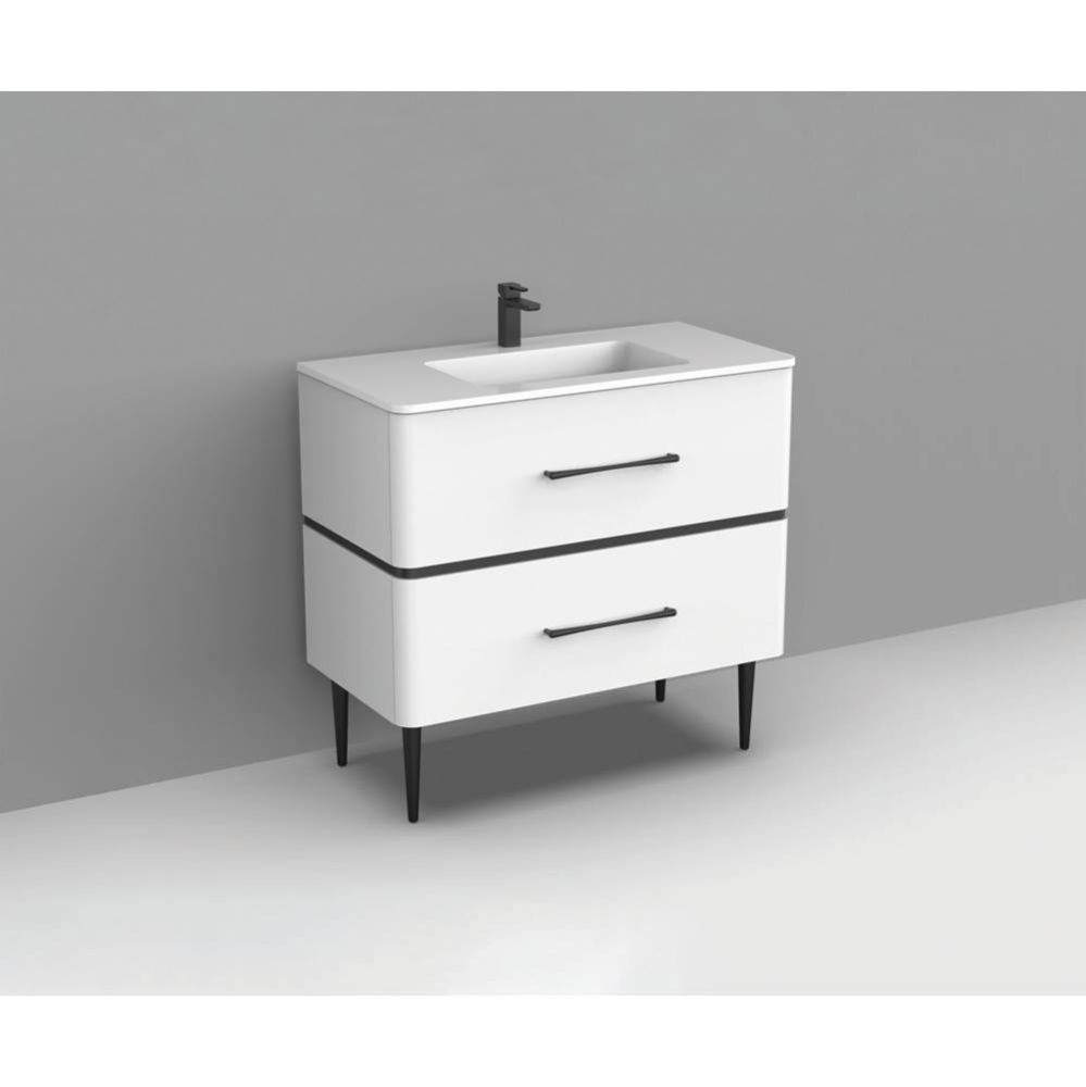 Perla 36'' Free Standing Cabinet White/HW: Polished Chrome(PC)