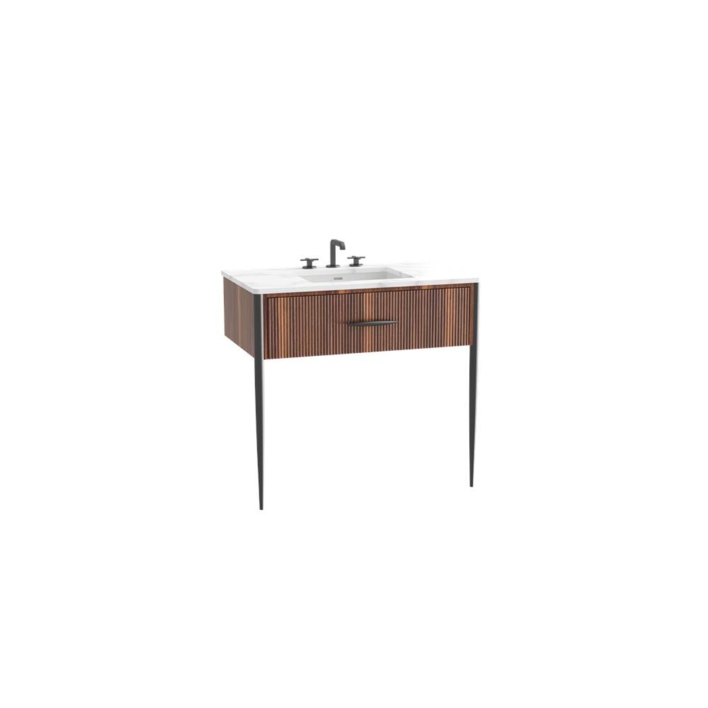 Avella Duo 30'' Wall Hung Cabinet English Walnut/HW: Polished Chrome(PC)