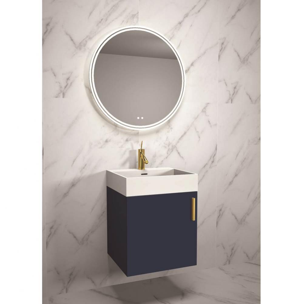 Madeli Compact 20'' Wall Hung Vanity Cabinet Sapphire/HW: Matte Black(MB)