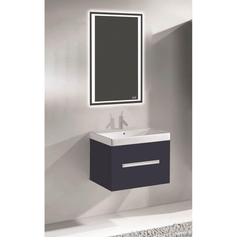 Madeli Vogue 24'' Wall Hung Vanity Cabinet Sapphire/HW: Matte Black(MB)