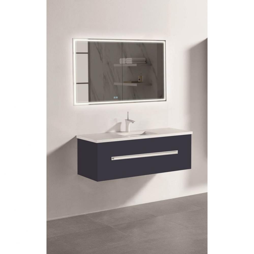 Madeli Vogue 48C'' Wall Hung Vanity Cabinet Sapphire/HW: Brushed Nickel(BN)